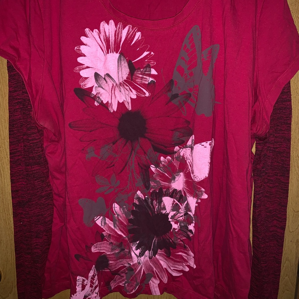 Plus size long sleeve tee